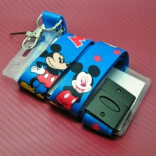 Disney Inspired Cartoon Mickey Mouse Lanyard Card Holder & Safety Clip 