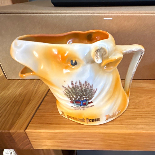 Ceramic cow head creamer jug - ceramic,