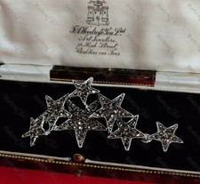 Art Deco Style Crystal Shining Star Cluster Brooch Pin Vintage Style Jewellery