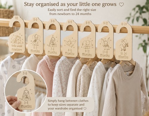 Wooden baby wardrobe dividers - baby,