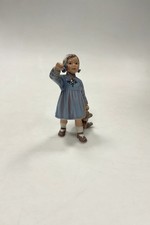 Dahl Jensen Figurine Girl with Toy Teddy Bear No. 1152