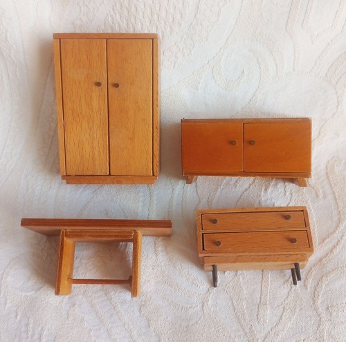 Vintage wooden dolls house - vintage,