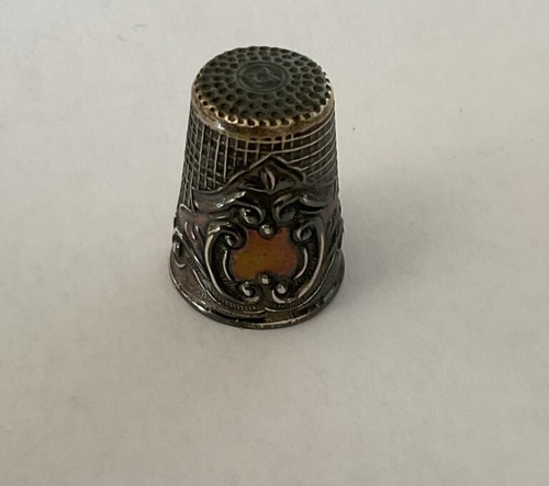 Gold sterling silver thimble - gold,