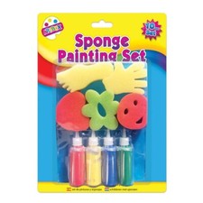 Kids  Sponge Painting Paint Brushes X 9 Brush Finger Paints Set for Children