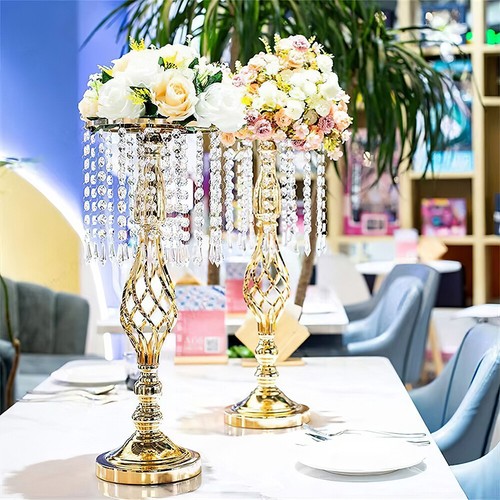 Silver gold flower vase - vase, stand