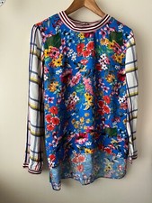 Zara Top Size S 10-12 Floral Long Sleeve Blouse Stylish Modern Colourful Chic