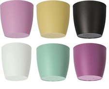 Waste Paper Basket Dust Bin Round Plastic Small Modern Style Home Office 6coloru