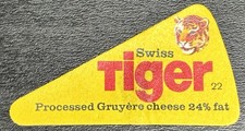 Switzerland - Vintage Cheese Label - Swiss Tiger - Processed Gruyere Cheese