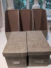 LAURA ASHLEY HOME SET OF 5 STORAGE BOXES VGC