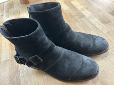 Belstaff Black Distressed Suede Trialmaster Boots Size 9 EU43