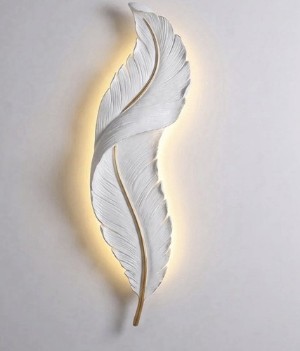 Elegant feather wall light - elegant,
