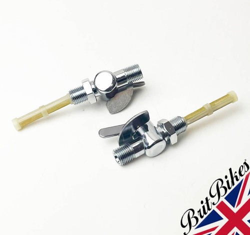 Pair fuel petrol tap chrome - fuel,