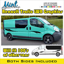 LWB RENAULT TRAFIC Camper Side Stripes Decals Stickers Van Graphics FREE P&P 020