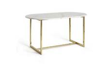 Vivien 6 Seater Marble Effect Dining Table White Elegant Stylish Dining Decor