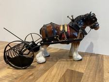 Vintage Melba Ware Shire Horse With Hay Rake