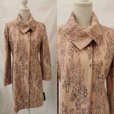Gharani Strok Ladies Coat Bnwt Size 12 Pink Multi Lined  Designer at Debenhams