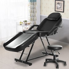 Massage Bed Table Therapy Tattoo Salon Pedicure Facial Sofa Bed Chair with Stool