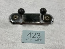 ANTIQUE VINTAGE 1930s ART DECO CHROME METAL DOOR COAT HOOK SHABBY CHIC RETRO OLD