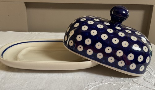 Early butter dish handmade - butter,