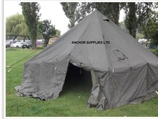 10 person ex-military arctic bell tent & white Arctic liner and chimney section