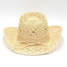 Straw Cowboy Hat Unisex Men
