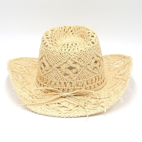 Straw cowboy hat - cowboy, unisex