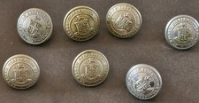 St Helens Corporation Transport Tunic Button Job Lot 7 Vintage Buttons