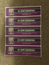 £5 (5x £1) coupons vouchers