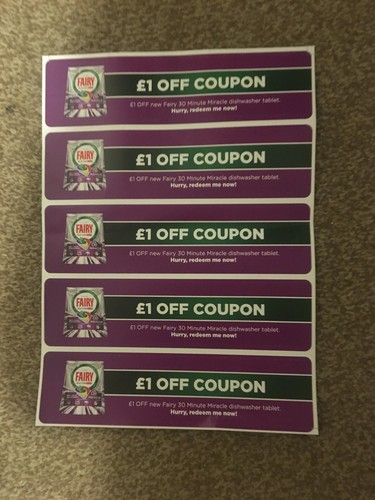 Coupons vouchers - £5,