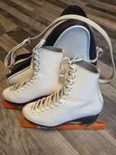 Fagan Leather Ice Skates Skating Shoes With John Wilson blades & bag UK 5/EU 38