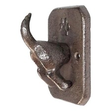 Cast Iron Dog Tail Hook Rustic