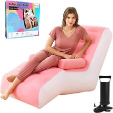 Inflatable Chaise Lounges Folding Lazy Floor Chair Sofa Lounger Bed with Armrest