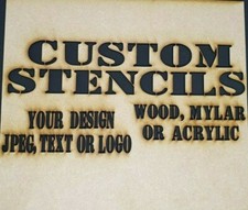Custom Design Your Own Personalised Stencil Reusable Mylar Wood Acrylic Bespoke