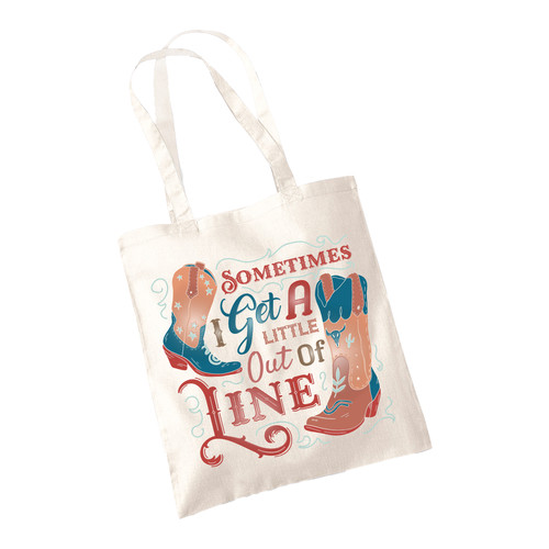 Line dancing cowboy boots - line, tote