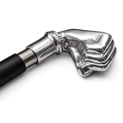 Black wooden walking stick - wooden,