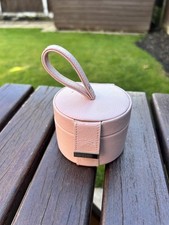 Marks and Spencer Travel Jewellery Box Round Pink Leather Design