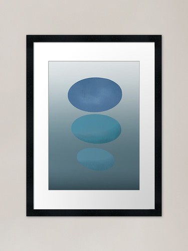 Abstract ocean blue - abstract, pebbles
