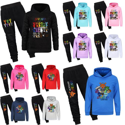 Kids girls boys sprunki hoodie - boys,