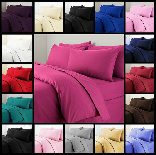 Plain duvet cover with pillow - plain,