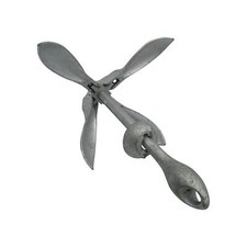 Galvanised four prong grapnel - four,