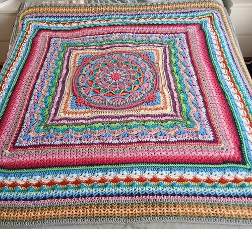 Handmade crochet mandala - crochet,