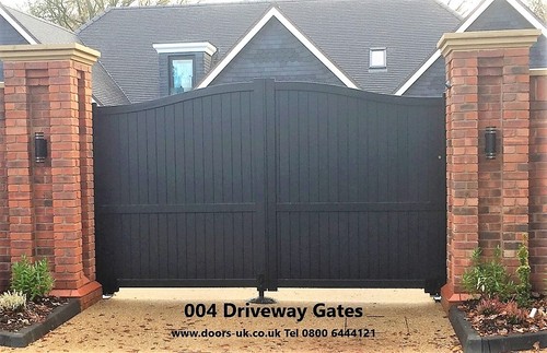 Double driveway gates - driveway,