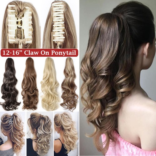 Real thick hair claw ponytail - real,