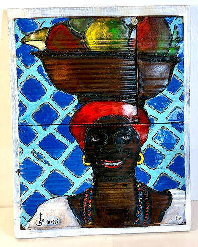 Haitian metal art - metal, painting