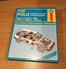 VW Polo MK2 1982-1990 Haynes Workshop Manual Hatchback Coupe Saloon Breadvan