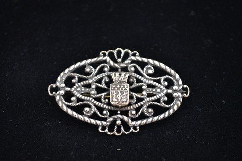 Antique french filigree brooch - antique,