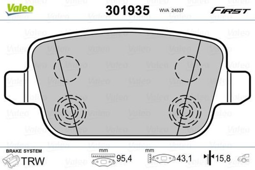 Rear disc brake pad set - rear,
