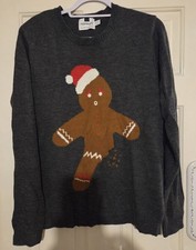 Topman Gingerbread Christmas Festive Jumper Size L - Excellent Condition