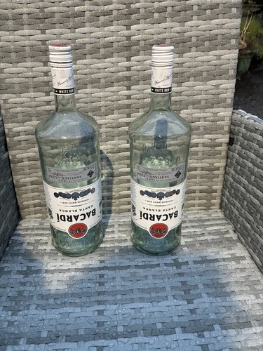 Empty litre bacardi rum - empty,