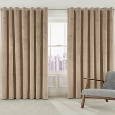 Plain Velvet Curtains Eyelet